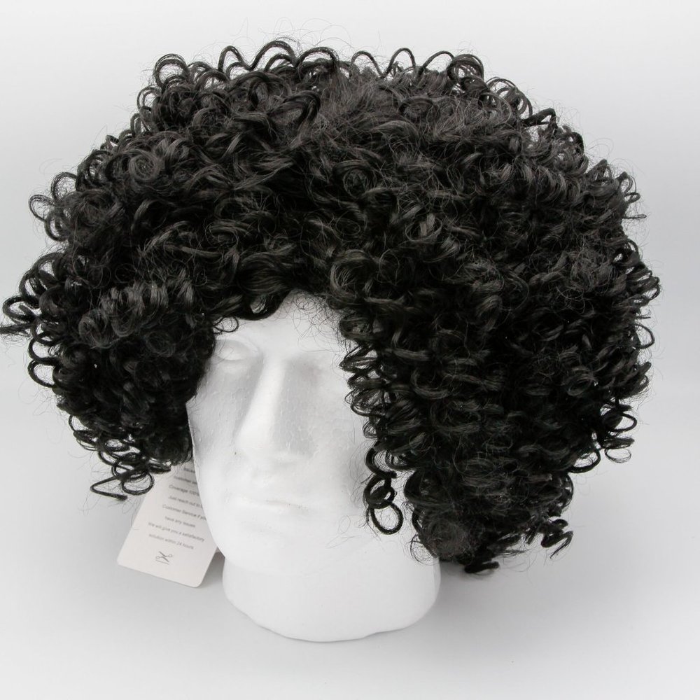 Lativ Curly Afro Wig with Bangs Short Wigs Curly Black Wig Afro Kinkys Wig